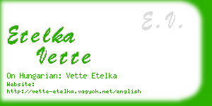 etelka vette business card